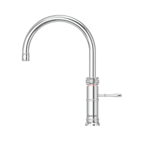 Quooker Classic Fusion Round boiling water tap in chrome with bevelled detailing